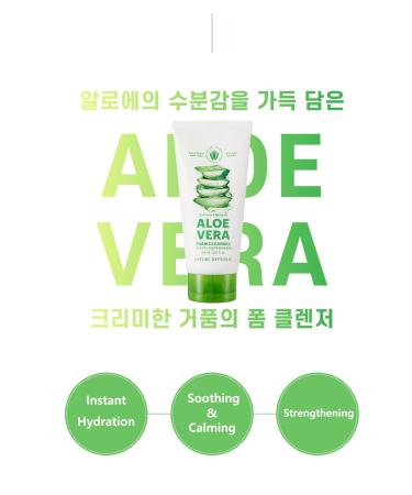 Nature Republic Soothing & Moisture Aloe Vera Foam Cleanser 150 ml / 5.07 fl. Oz (2023 new) Aloe Vera 5.07 Fl Oz (Pack of 1) - Buy Online on GoSupps.com