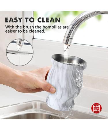 Yerba Mate Gourd Naturel - Tasse de Mat Traditionnelle - 230ML 2 Bombillas Incluses - Buy Online on GoSupps.com