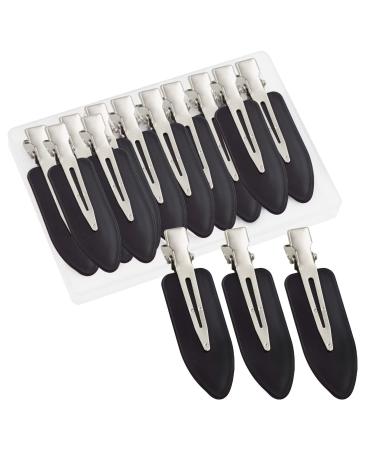 20 Pcs Makeup Hair Clips No Crease Hair Clips No Bend Hair Curl Pins for Girls Women 6cm Black