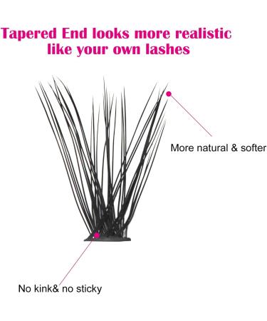 Fadlash Cluster Eyelashes Extension 11mm D Curl 40D-0.07-D | DIY Individual Lashes Self-Application - Buy Online on GoSupps.com