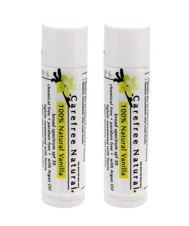Carefree Natural Spf 30 Lip Balm With Stevia Untinted, 0.15 Ounce