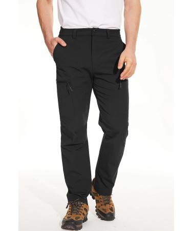 MAGCOMSEN Men's Waterproof Hiking Pants - Lightweight Quick Dry Outdoor Work Pants | 6 Pockets, Ripstop Fabric, Black, Size 38 - Buy Online on GoSupps.com