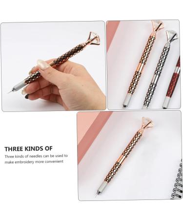 Healeved 3 Eyebrow Pen Makeup Tool Crystal Aluminum Alloy Brow Pencil Eyebrow Kit Golden - Buy Online on GoSupps.com