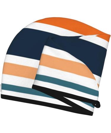 Colorful Pastel Stripes Microfiber Hair Towel - Soft & Super Absorbent Quick Dry Wrap for Long Curly Thick Hair | Ideal for Women - Buy Online on GoSupps.com
