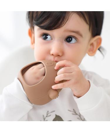 COZYPANDA Baby Teething Toys - BPA Free Bear Teether for Babies 0-6 Months - Teething Relief Pacifiers - Brown - Buy Online on GoSupps.com