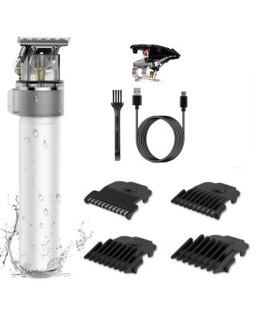 Hair Cutting Tool Professional T Hair Clipper Trimmer for Men Beard Trimmer Cordless Liners for Men Clippers Zero Gapped Shaver White