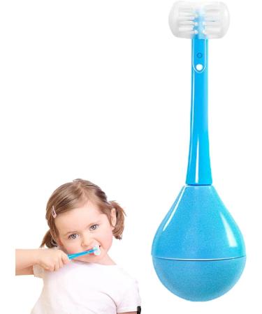 Toddler Toothbrush | Soft Childrens Toothbrushes for Todders - 3-Sided Toothbrush with Extra Soft Silicone Head Non-invertible Design for Babies from 2-12 Years Dobooo - Buy Online on GoSupps.com