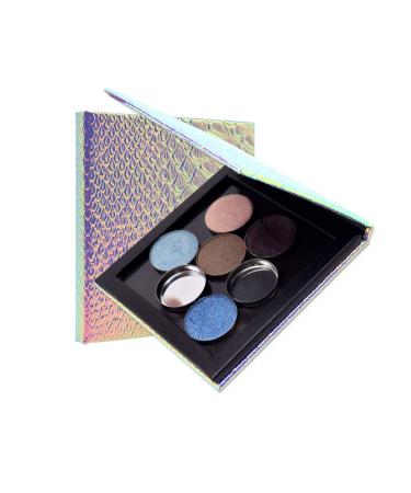 Magik Empty Mermaid Magnetic Makeup Eyeshadow Palette DIY Cosmetic Case with Free Pans (Small with 9 Pans)