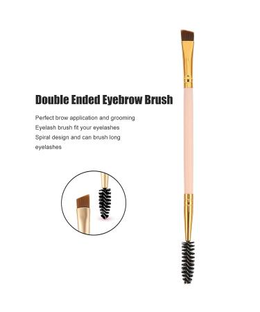 Double Ended Eyebrow & Eyelash Brush - Angled Eyebrow Makeup Brush in Pink | Perfect for Flawless Cosmetics! - Buy Online on GoSupps.com