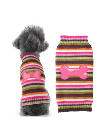 ABRRLO Dog Sweater Dog Sweater Pet Dog Sweater Warm Puppy Small Medium Dogs (XXL Pink) XXL Pink