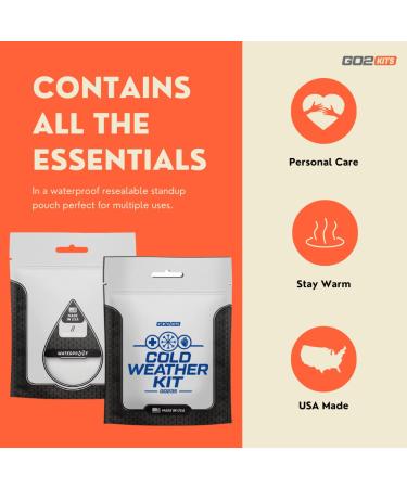 Go2Kits 100-Kits Cold Weather Winter Hygiene Toiletry Kit for Charity - Hand Warmers, Space Blanket, Lip Balm & More (100 Pack) - Buy Online on GoSupps.com