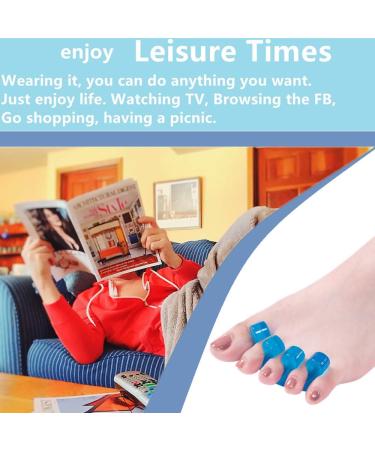 ZaxSota Toe Separator Pedicure Kit - Orthopedic Bunion Relief - 2 Pairs Blue - Buy Online on GoSupps.com