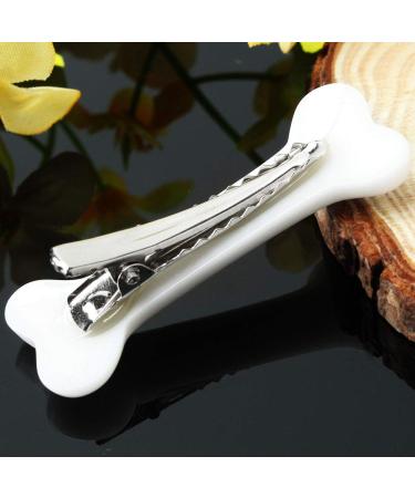 6 Pcs White Dog Bone Hair Pin Clips for Women - Perfect for Christmas Gift and Cosplay - Buy Online on GoSupps.com