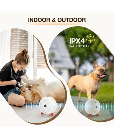 Anti Dog Barking Device Ultrasonic Stop Dog Barking Automatic Safe Anti Bark Device Outdoor Rechargeable & Waterproof Dog Bark Stopper Deterrent Devices 33FT Range for Puppy Large Small Dogs White#104 - Buy Online on GoSupps.com