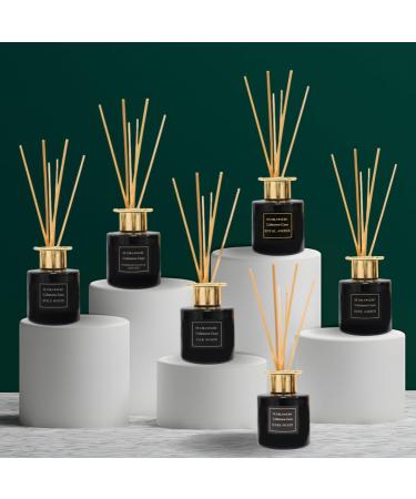 Reed Diffuser for Home Scented Oil Diffuser100ml with Sticks Set by Pearla Nera Dark Wood- Aromatherapy Long Lasting Air Freshener- Woody Fruity Amber - Buy Online on GoSupps.com