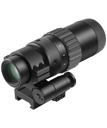 Feyachi M36 1.5X - 5X Red Dot Sight Optics Magnifier with Flip to Side Mount