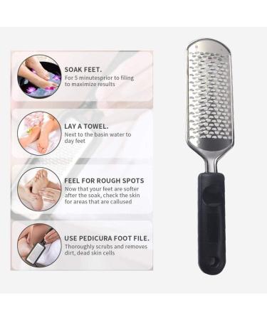 JTLB Foot Callus Remover - Stainless Steel Scrubber Tool for Home Use | Black Large Hole Smoothing Tool - Buy Online on GoSupps.com