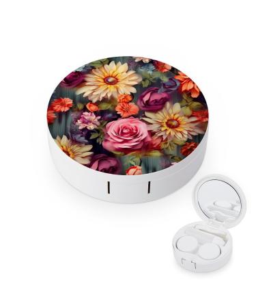 Contact Lens Case Flower Cluster Portable Travel Contact Lens Box Contact Lens Storage Box