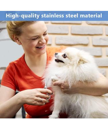 Buy Adiwo 10.5 cm Stainless Steel Dog Hair Scissors | Rounded Fur Scissors for Perfect Coat Care | International Shipping - Buy Online on GoSupps.com