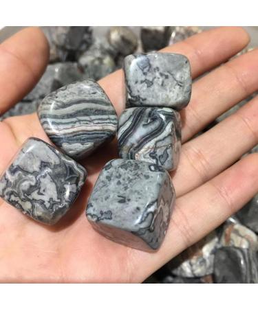 5pcs Pretty Natural Picasso Stone Cubic Crystal Polished Tumbled Stones Cube Collectible Minerals Specimen for Home Decor - Buy Online on GoSupps.com