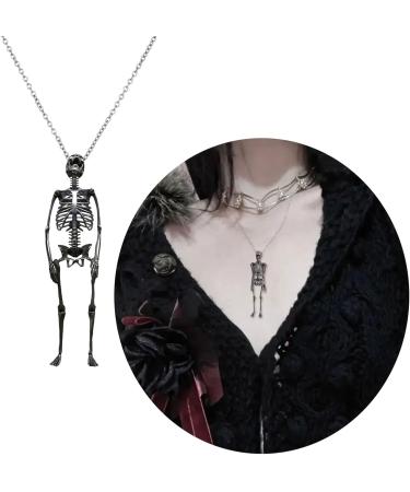 Shop Oralgos Skull Trailer - Gothic Light Skeletal Necklace & Keybone Chain | Perfect Halloween Gifts | Size L Metal Jewelry - Buy Online on GoSupps.com