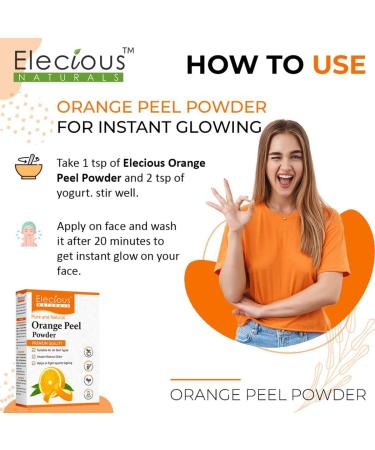 Buy Orange Peel Powder for Skin & Face - 200g | Natural Tan Removal Cleansing & Glow - No Chemicals No Preservatives - International Shipping - Buy Online on GoSupps.com