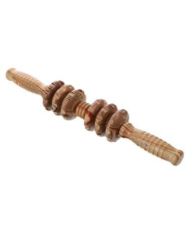 Minkissy massager with 6 wheels back massager wooden massage tool wooden roller muscle roll rod neck shoulder massager calves muscleneck trigger point body wooden massage 2