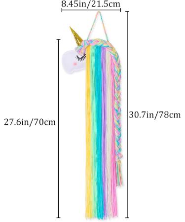 Basumee Handmade Unicorn Hair Clips for Girls | Felt & Yarn Rainbow Unicorn Wall Decoration | Perfect Clip Holder - 1pc - Buy Online on GoSupps.com