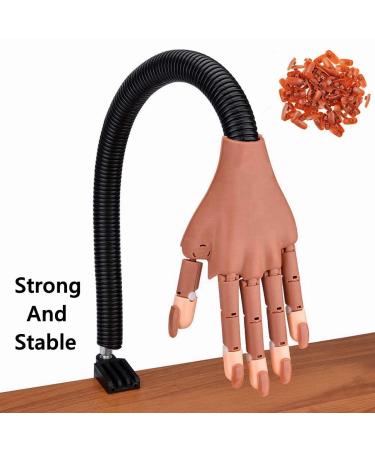 Nail Training Practice Hand with 200 PCS Nails - Flexible False Hand for Manicure - Manicure DIY Tool Set - Buy Online on GoSupps.com
