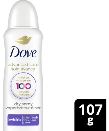 Dove Invisible Dry Spray Antiperspirant for sweat protection Sheer Fresh antibacterial odour protection 107 g - Buy Online on GoSupps.com