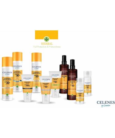 Celenes by Sweden Herbal Tanning Oil SPF 15 - All Skin Types Natural Glow Hydrating with Cocoa Carotene & Vitamin E 200 ml - Paraben & Alcohol-Free SPF15+ - Buy Online on GoSupps.com
