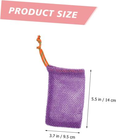FOYTOKI 8pcs Soap Bag Foaming Net Mesh Soap Savers Pocket Organizer Pouch Bath Scrubber Sisal Soap Bag Nylon - Buy Online on GoSupps.com