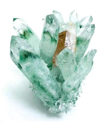 Natural Crystal Rough Natural Green Phantom Quartz Cluster Gem geode 500g-700g with Yellow Citrine Point 1pc - Buy Online on GoSupps.com