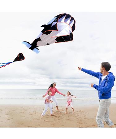 Hengda KITE-3D: Giant Black Dolphin Orcas Whale Breeze Kite for Kids & Adults - Buy Online on GoSupps.com