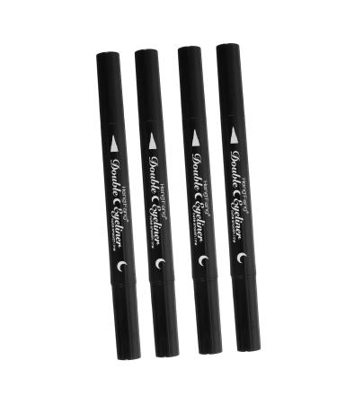 WOONEKY 4pcs Abs Eyeliner Pen Stamp Liquid Eyeliner Pencil Double Sided Eyeliner Stamp
