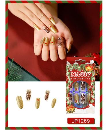 Shop Christmas False Fingernails - Self-Adhesive Artificial Nails | Full Coffin Tips for Women & Girls - Buy Online on GoSupps.com