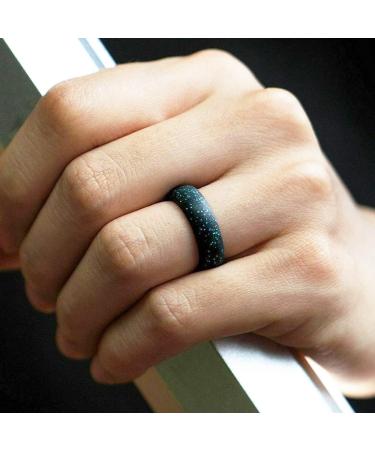 Buy Longbeauty 10 Pack Candy Color Silicone Wedding Bands - Flexible Comfortable Sport Rings for Men & Women Stylish Black Red Blue Yellow Pink White Green Purple Glitter - Buy Online on GoSupps.com