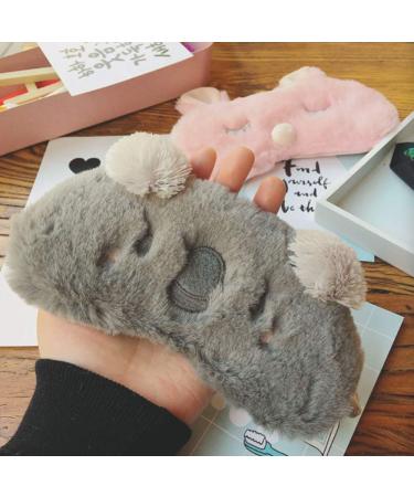 2 Pcs Bunny Koala Sleep Eye Masks for Kids & Adults | Multicolor Animal Eye Mask for Better Sleep - Buy Online on GoSupps.com