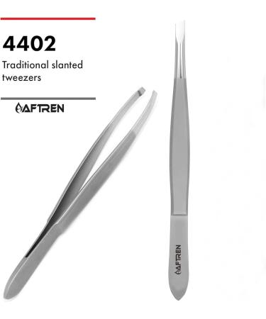 Wide Grip Slant Tweezers - German Stainless Steel - Hand-Filed Slanted Tips for Ultra-Precision - Tweezers for Eyebrows and Nose/Ear/Facial Hair - Professional Grade (Silver) - Buy Online on GoSupps.com