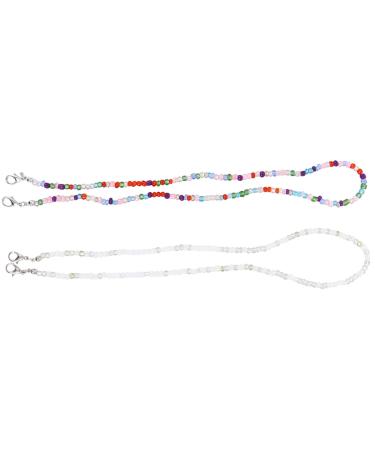Minkissy 2 pc glasses mask chain anti-slip-ear brass adjustable lanyard glasses tape glasses tapes tea towels earrings hanging chain for mask multifunction mask band 50 0.3cm