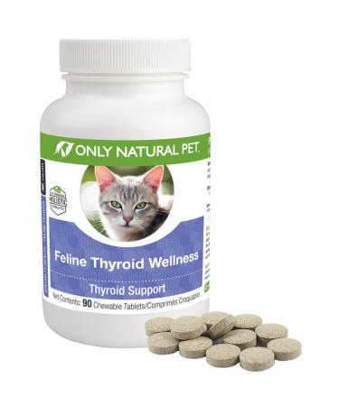 Only Natural Pet Thyroid Support Supplement Holistic Wellness for Cats - 90 Turkey Flavored Chewable Tablets - Buy Online on GoSupps.com