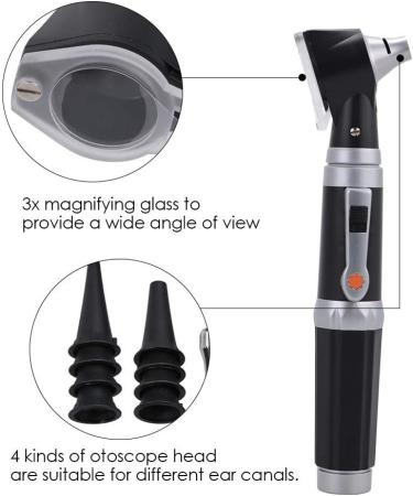ZJchao Ear Otoscope | 4 Heads & LED | Visual Ear Examination with 3x Magnification - International Shipping Available - Buy Online on GoSupps.com