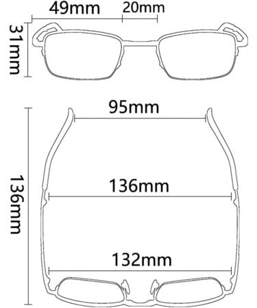 HD Anti Blue Light Reading Glasses - Foldable Bifocal Readers for Men | Light Blocking Half Frame Eyewear - Buy Online on GoSupps.com