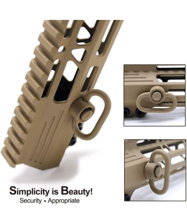 Trirock 2-Pack Push Button Quick Release Sling Swivel Mount - 1.25 Inch TAN/FDE for International Shipping | Best Price & Fast Delivery - Buy Online on GoSupps.com