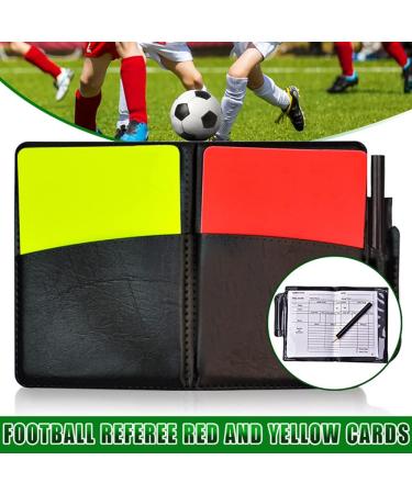 Chanehann Sport Referee Cards Set - Red & Yellow Cards with Bag Point Book Pencil & Metal Whistle for Football & Basketball - International Shipping Available - Buy Online on GoSupps.com