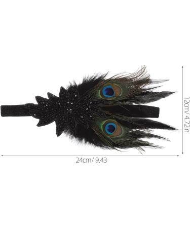 Peacock Headband Vintage 1920S Flapper Headband Headpiece Hairband Headdress Hair Accessory for Women - Buy Online on GoSupps.com