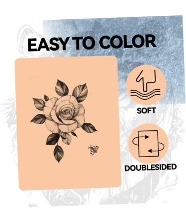 OHPHCALL 5pcs Face Tattoos for Semi Tattooing Embroidered Practice Beginner Microblading Skin Eyebrows 18.8x14.1cm Orange B - Buy Online on GoSupps.com