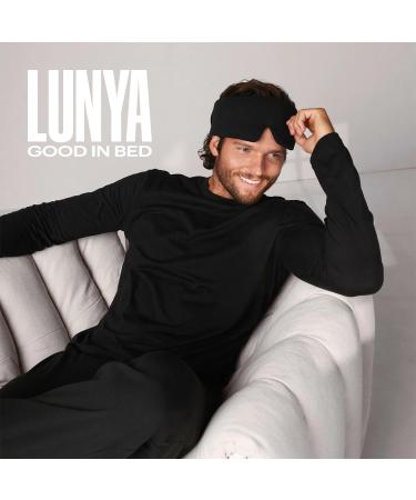 Lunya Sleep Mask - Organic Pima Cotton Wide Eye Mask for Ultimate Comfort | Travel-Friendly Sleep Masks for Women & Men with Silk Pouch - Buy Online on GoSupps.com
