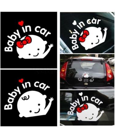 Baby on Board Car Decal Sticker - 2X Girl Sticker for Safety & Cute Vinyl Design - Buy Online on GoSupps.com