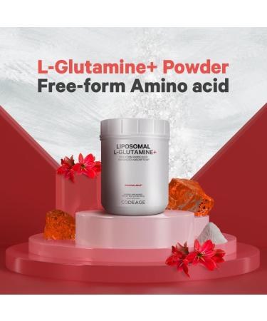Codeage L-Glutamine Powder 5000mg - Vegan Non-GMO Amino Acid Supplement for Gut Health & Muscle Support - 3-Month Supply Liposomal Delivery 16.67 oz - Buy Online on GoSupps.com